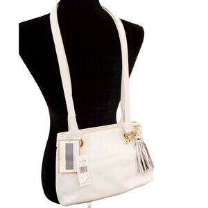 Tignanello Leather Tassel Purse Shoulder Bag Crossbody New